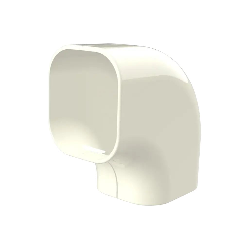 "EXCELLENS CP" 90° vertical corner for 72x64 mm cover duct, Ivory. Pack of 5 pieces.