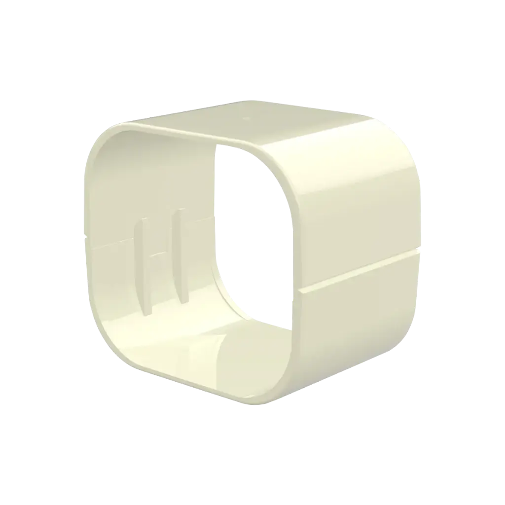 "EXCELLENS MG" coupling sleeve for 72x64 mm cover duct, Ivory. Pack of 5 pieces.