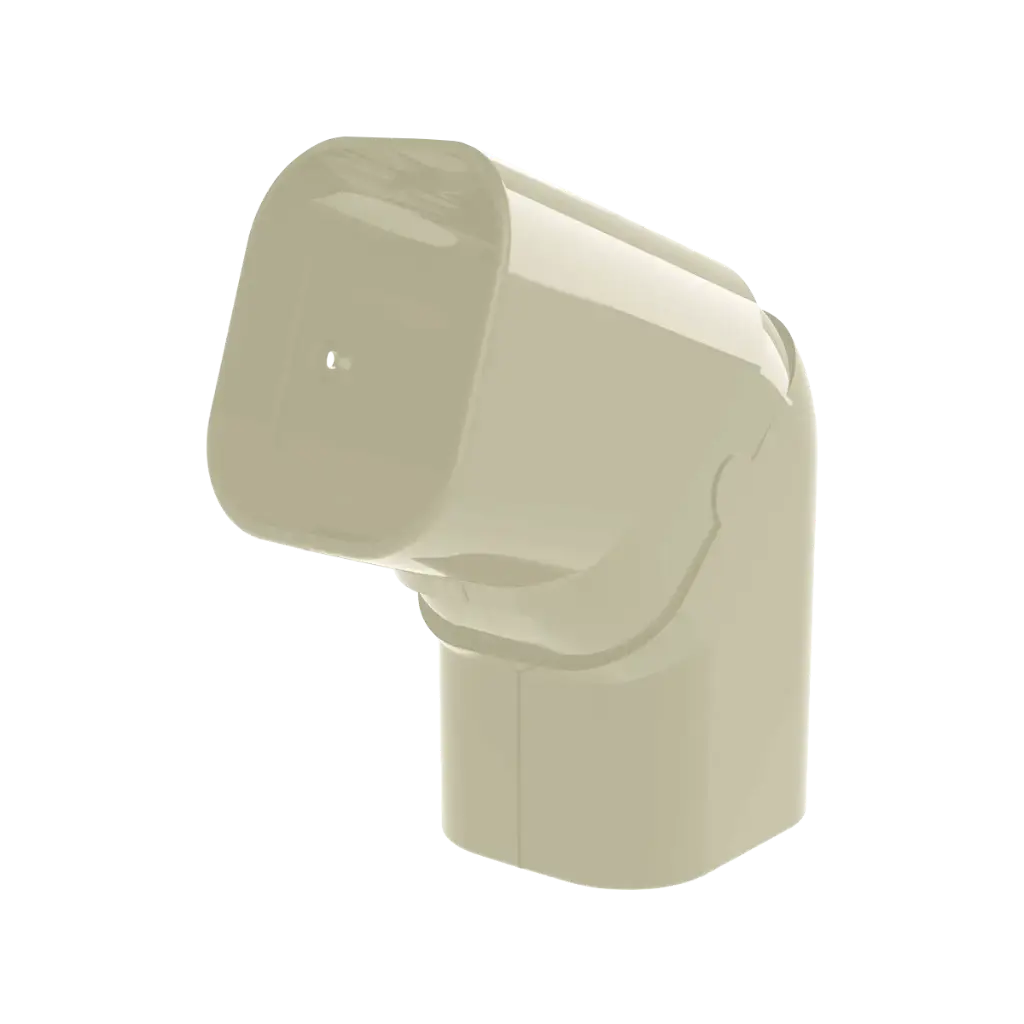 “EXCELLENS CPS” Flat jointed elbow, 72 mm. Ivory RAL9002.