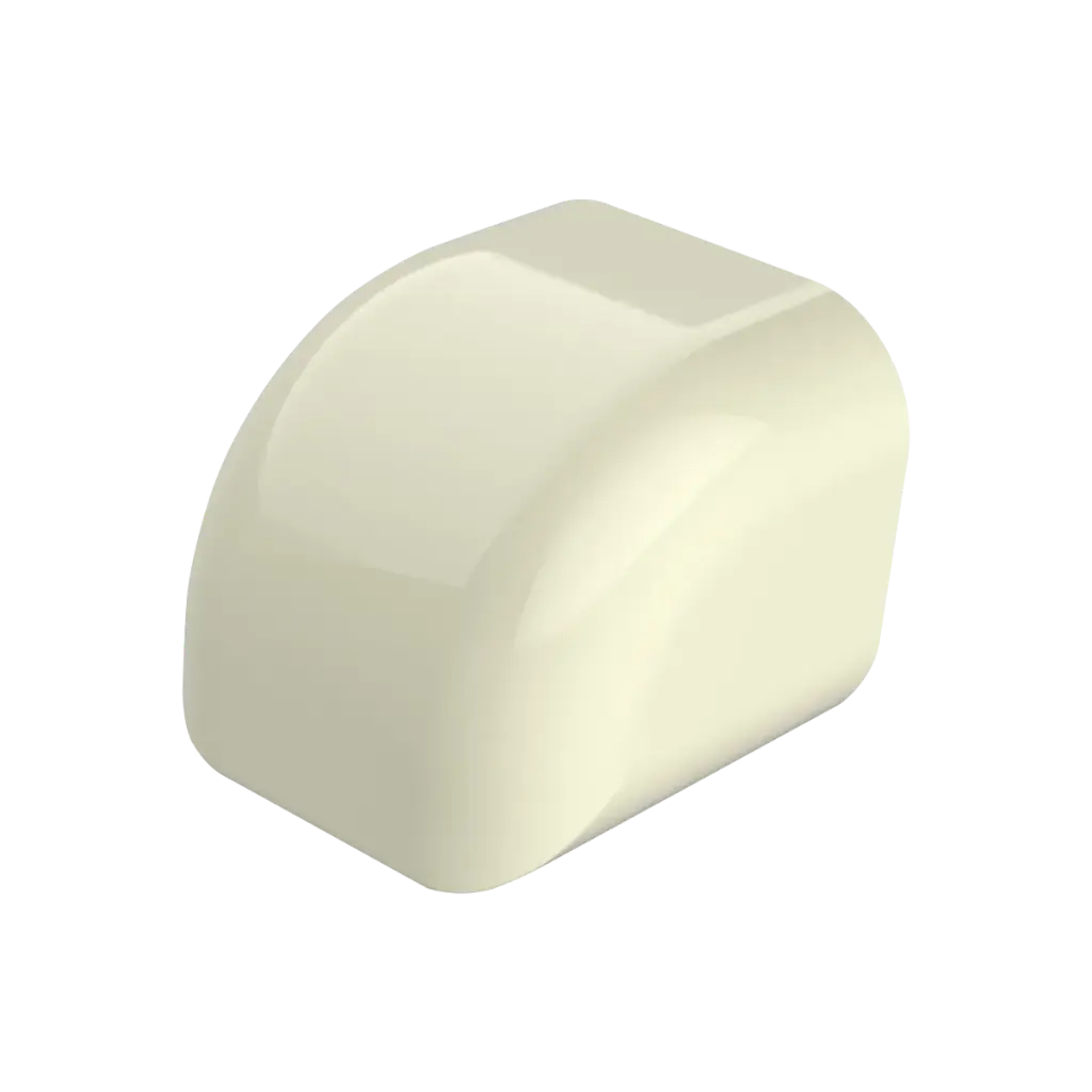 "EXCELLENS TC" 90° up/down corner for 72x64 mm cover duct, Ivory. Pack of 5 pieces.