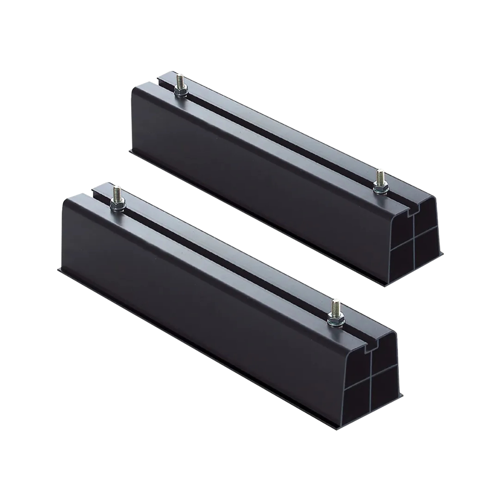 Plastic floor base 350, kit includes M8 bolts. Load 140 kg. 115x100x350 mm. 