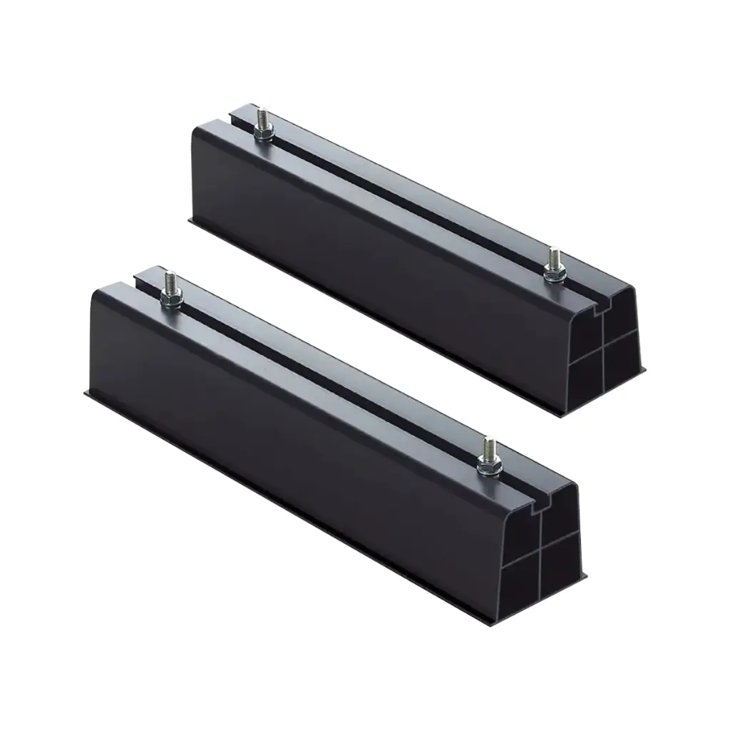 Plastic floor base 600, kit includes M8 bolts. Load 240 kg. 115x100x600 mm. 