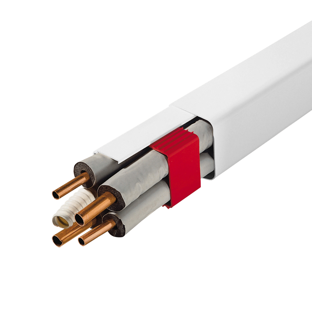 Straight Duct 80x60x2000 mm, White. Pack of 8 pieces.