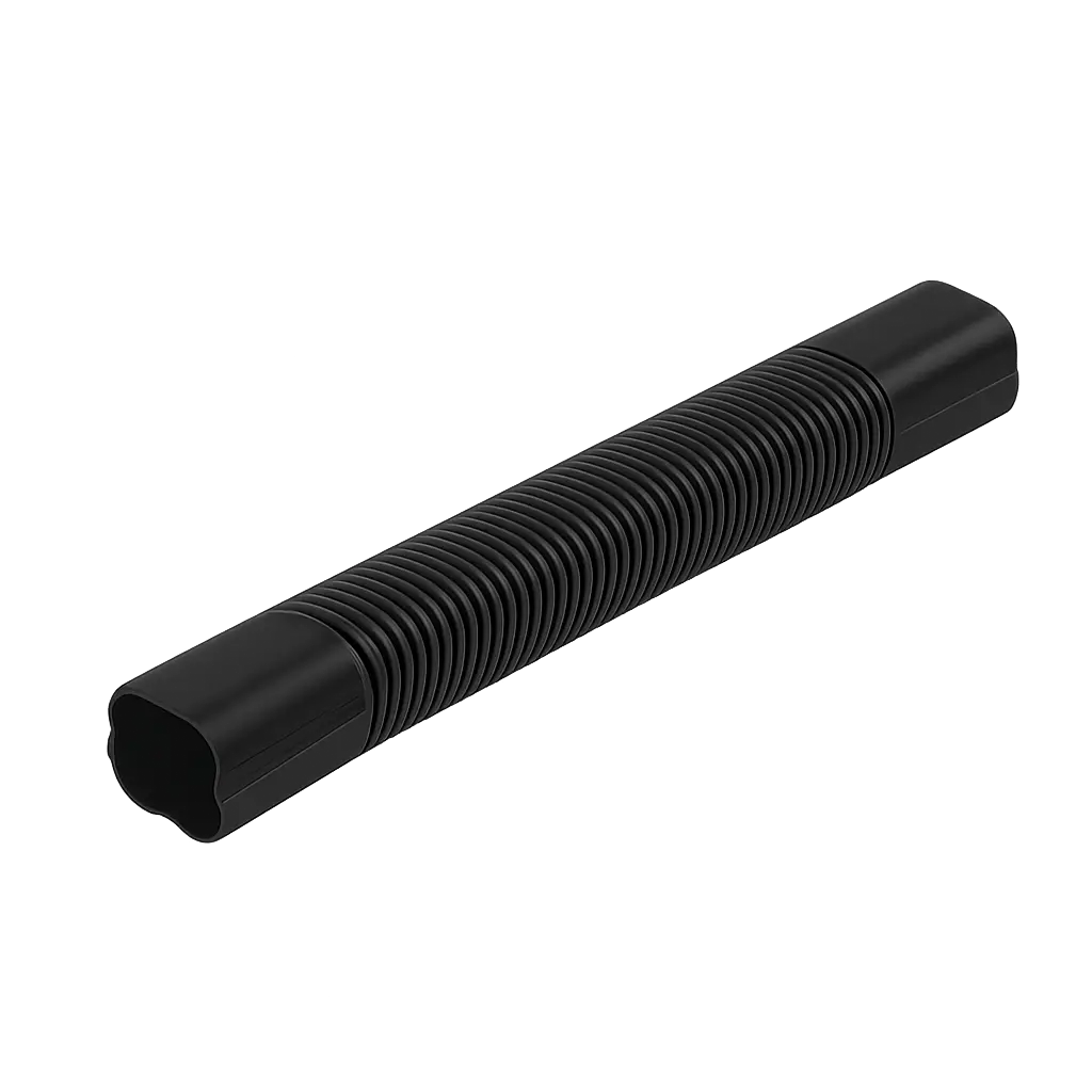Inaba flexible duct 495x62x74 mm, black.