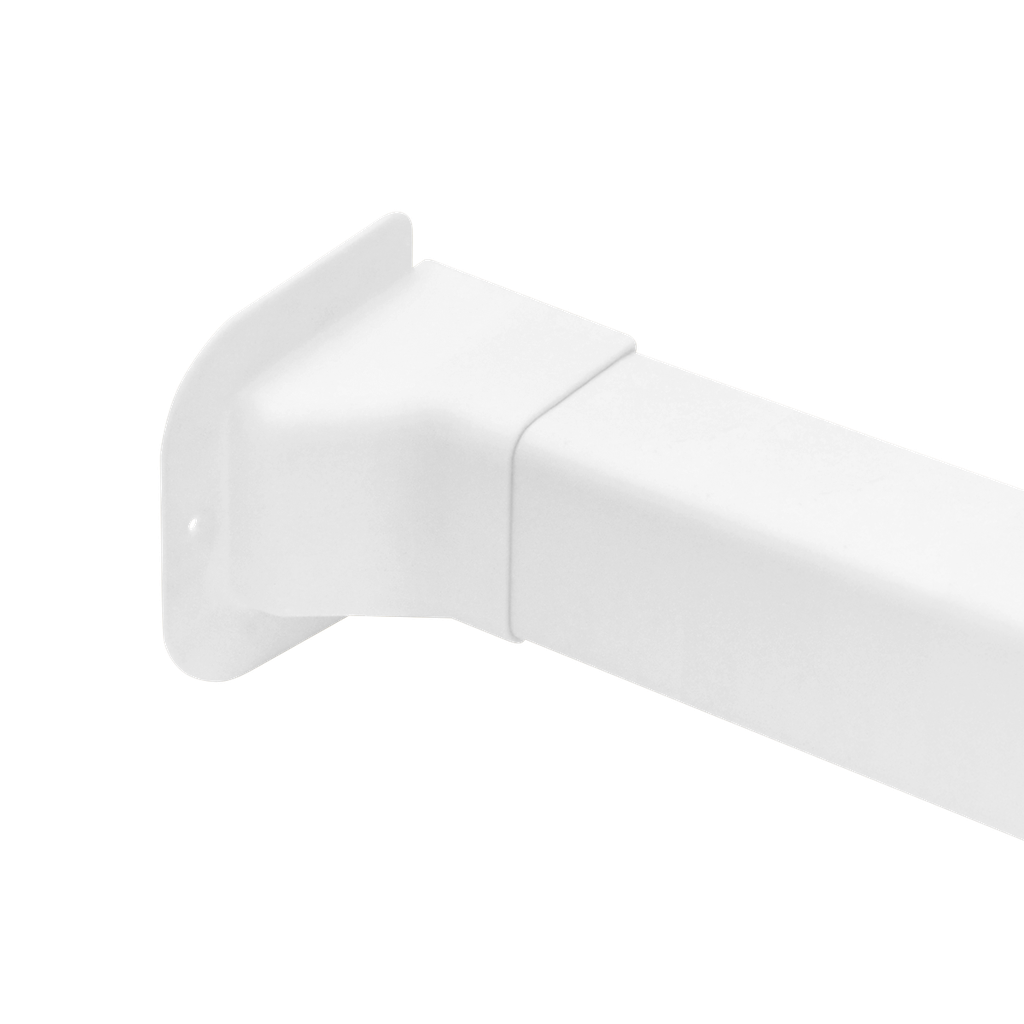 Wall Connector for 80x60 mm Duct, White. Pack of 6 pieces.