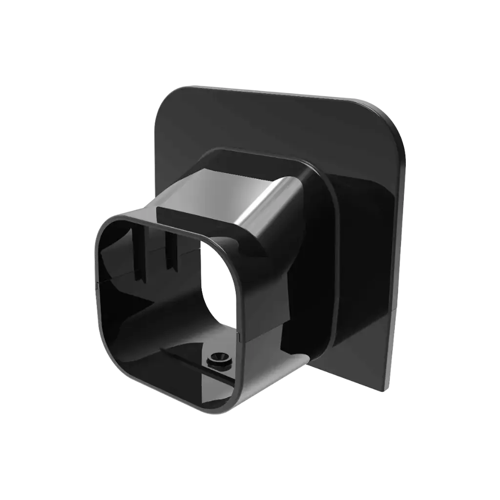 “EXCELLENS TA” Corner cover, 72 mm. Black RAL9005.