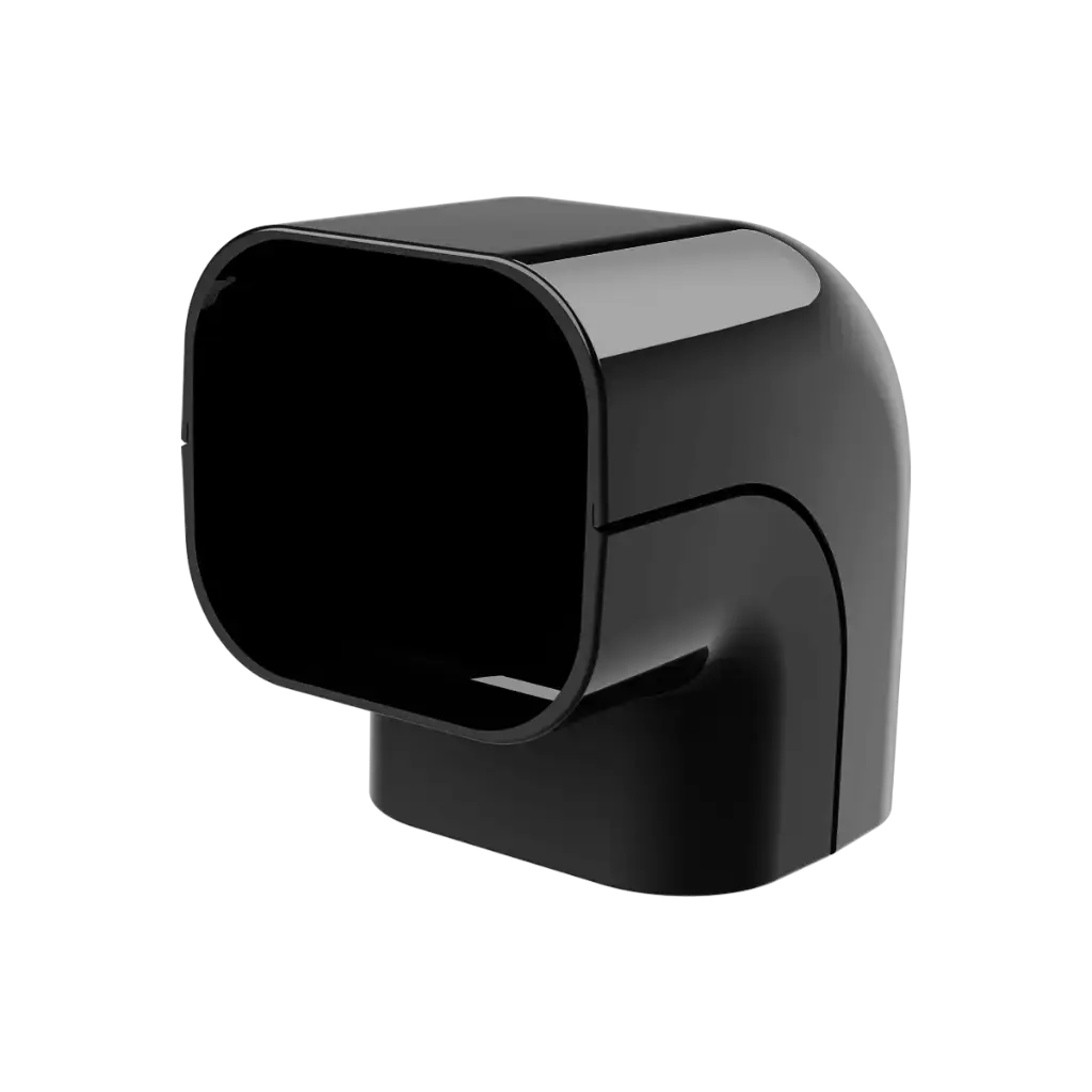 “EXCELLENS CA” Elbow, 72 mm. Black RAL9005.