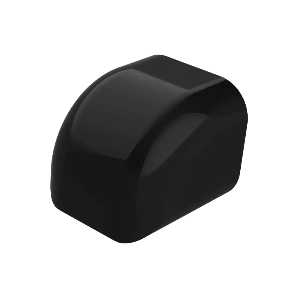 “EXCELLENS TC” 90° nurk üles/alla 72x64 mm kattekarbikule, must. Pakendis 5 tk.