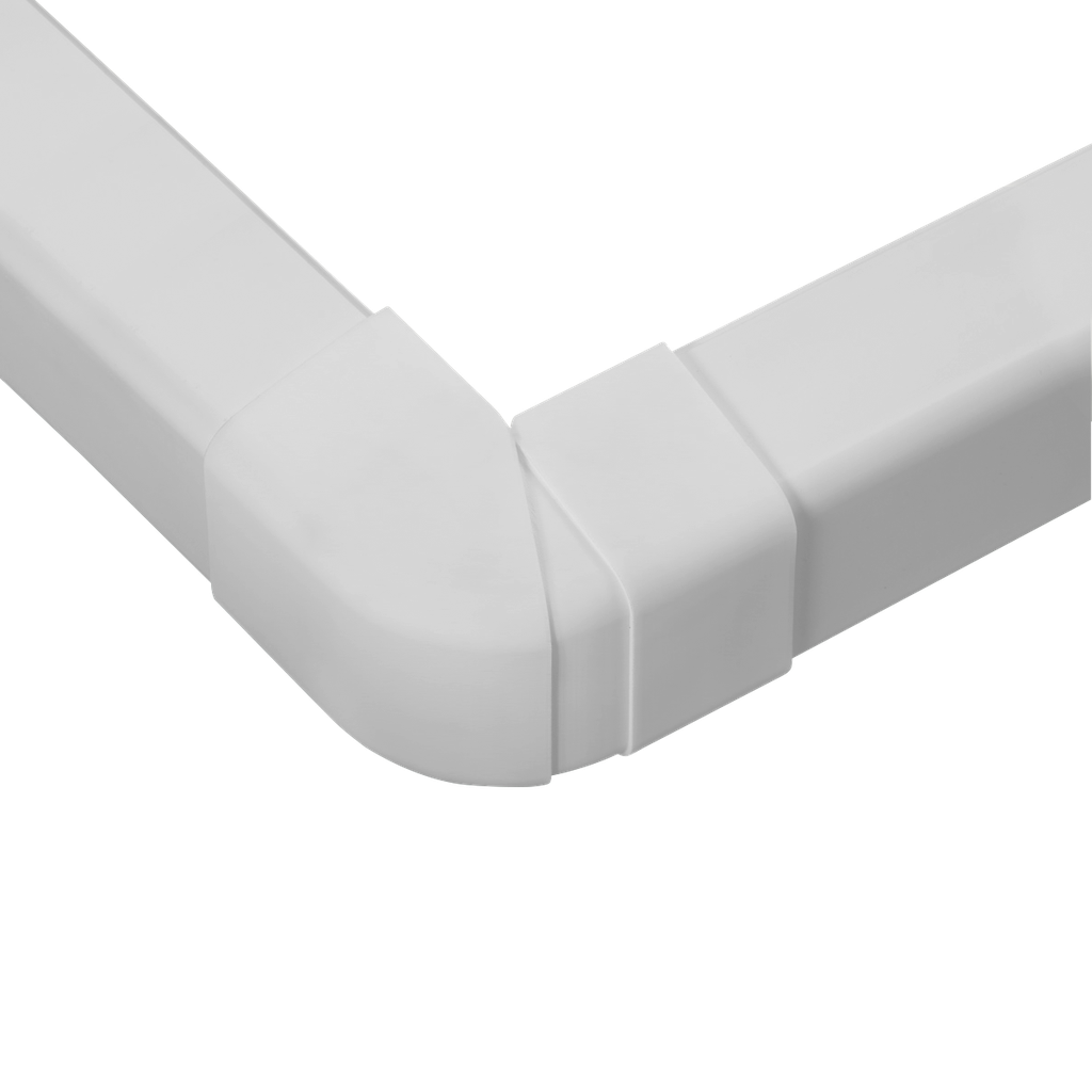 Reguleeritav välinurk 80x60 mm kattekarbikule, valge. Pakendis 6 tk.