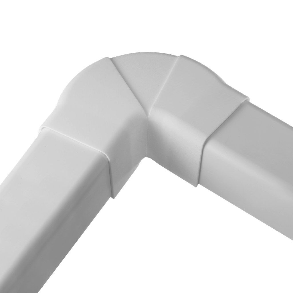 Adjustable Plane Curve for 80x60 mm Duct, White