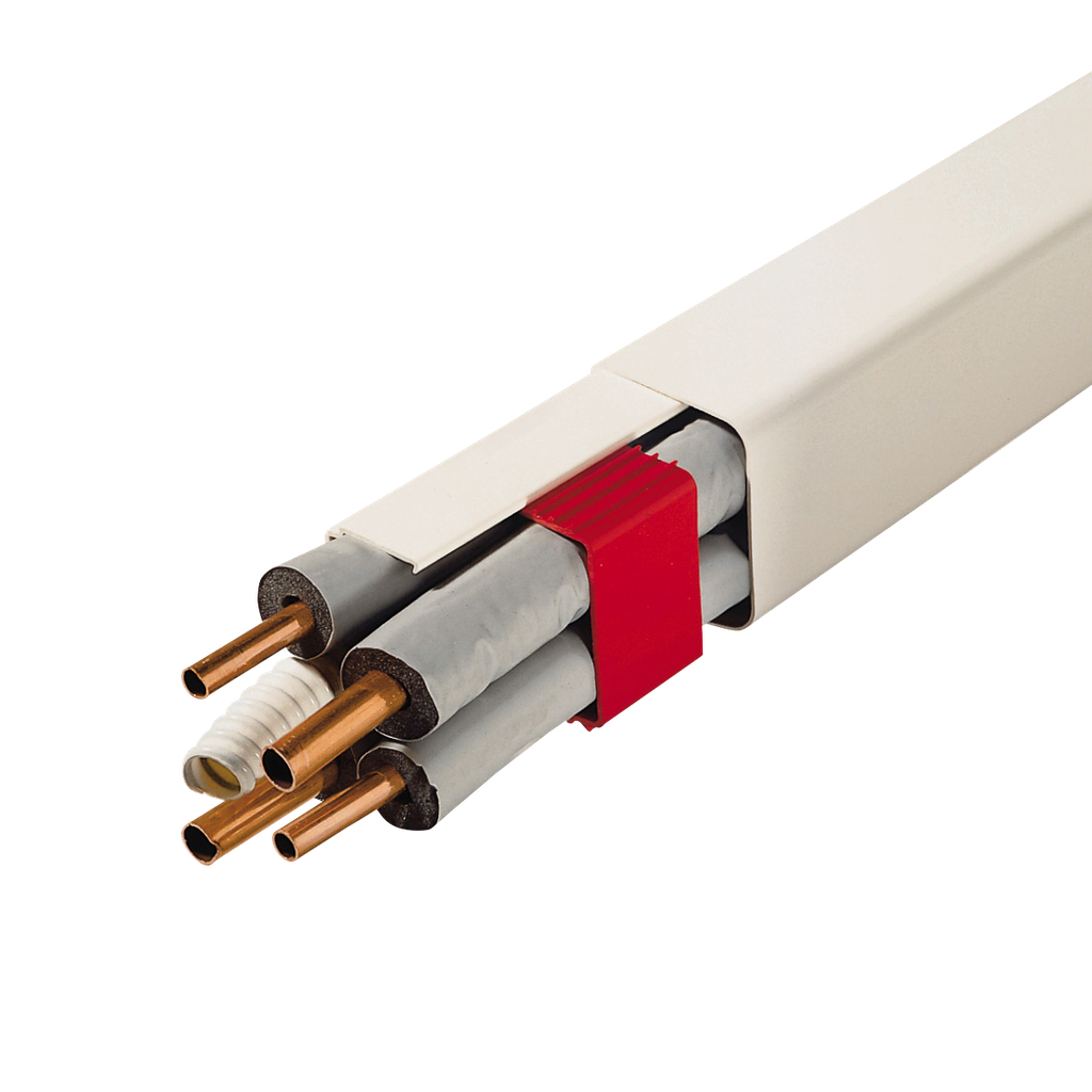 Straight Duct 80x60x2000 mm, Ivory. Pack of 8 pieces.