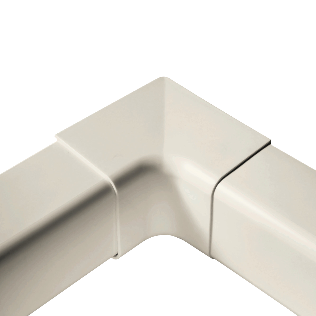 Internal corner for 80x60 mm duct, Ivory. Pack of 6 pieces.