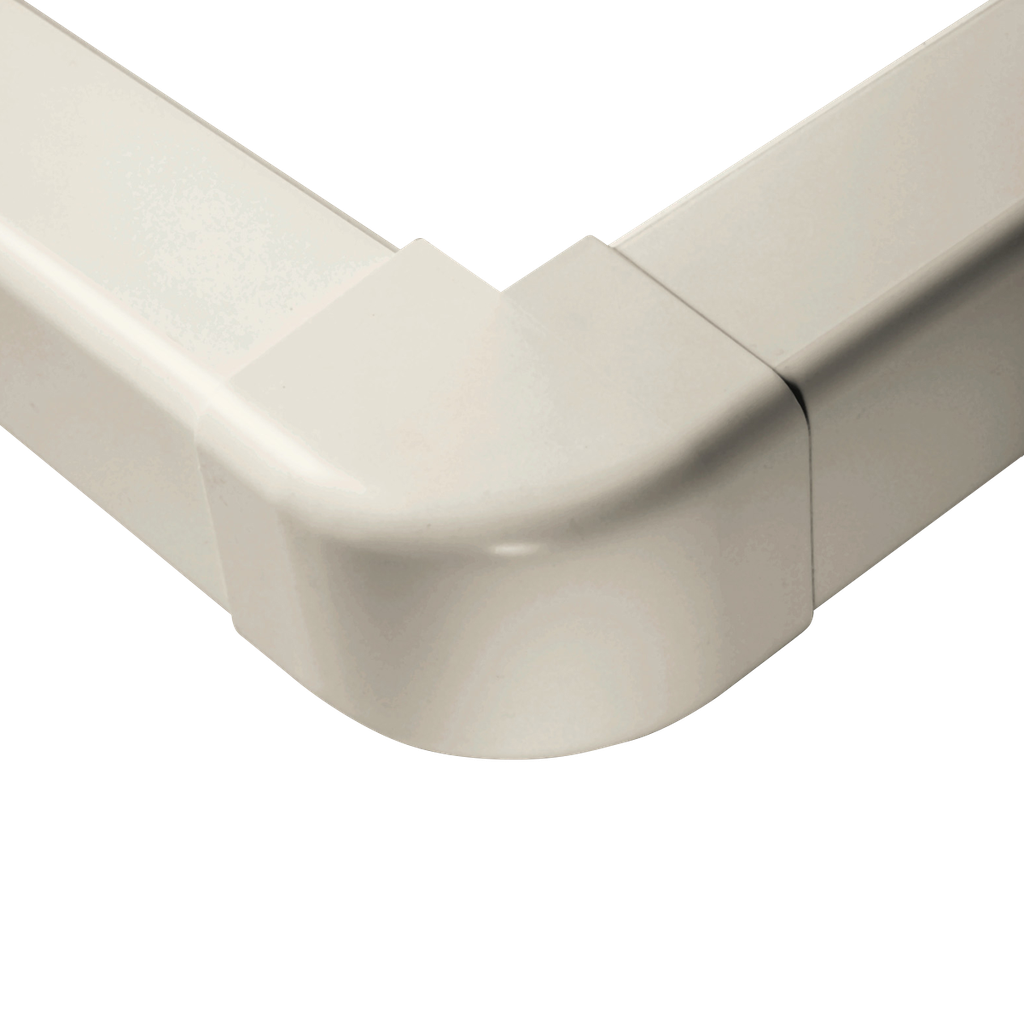 External Corner for 80x60 mm Duct, Ivory. Pack of 9 pieces.