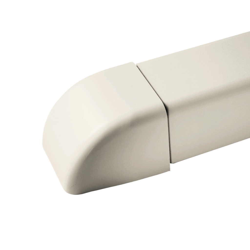 End Cap for 80x60 mm Duct, Ivory. Pack of 9 pieces.