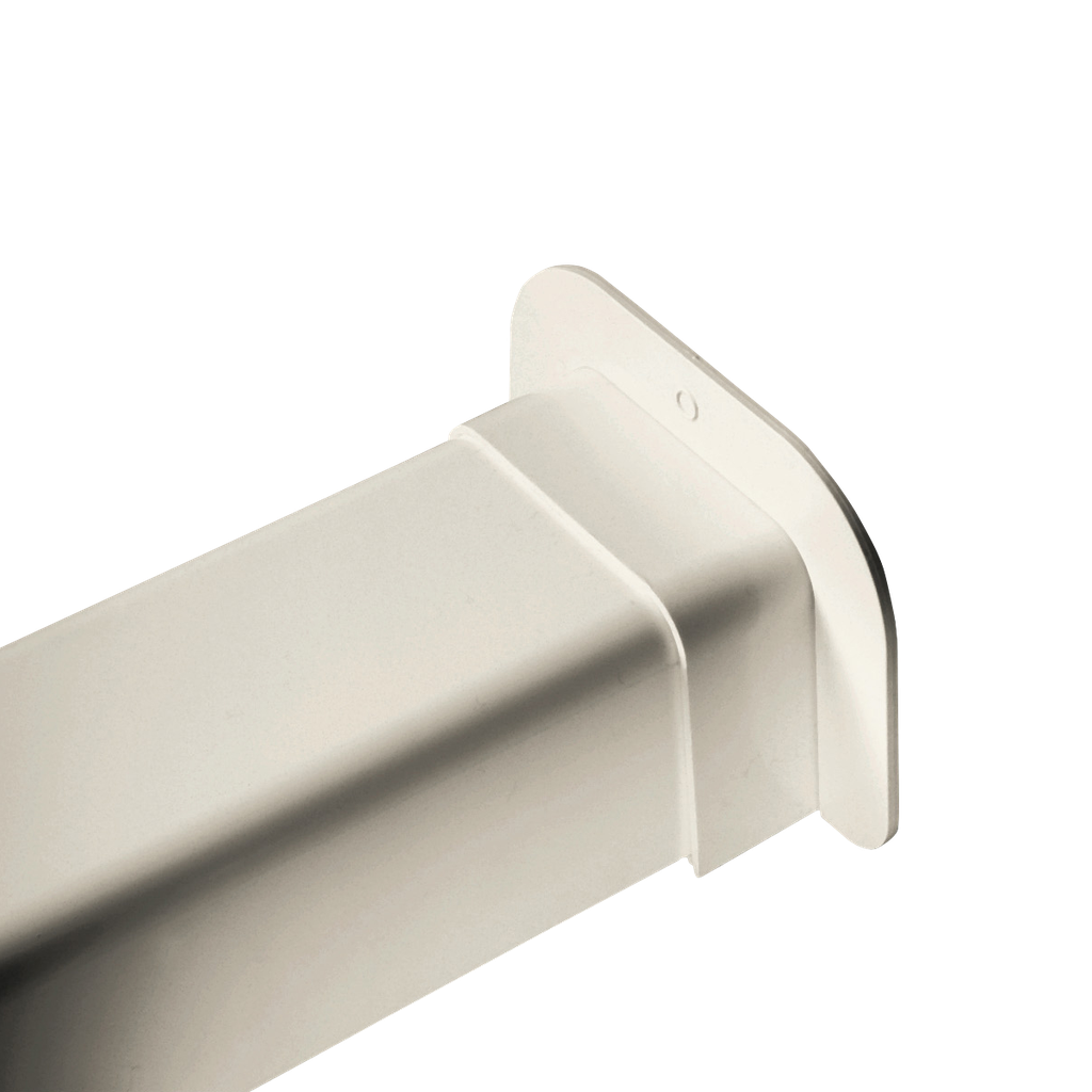 Wall passage for 80x60 mm duct, Ivory. Pack of 16 pieces.