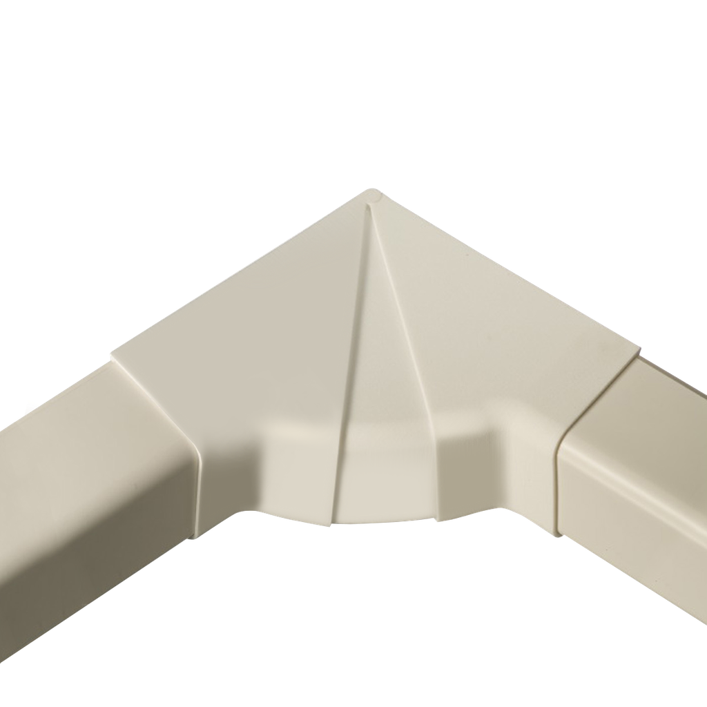 Adjustable internal angle for 80x60 mm duct, Ivory. Pack of 4 pieces.