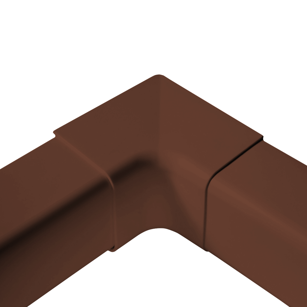 Internal corner for 80x60 mm duct, Brown. Pack of 6 pieces.