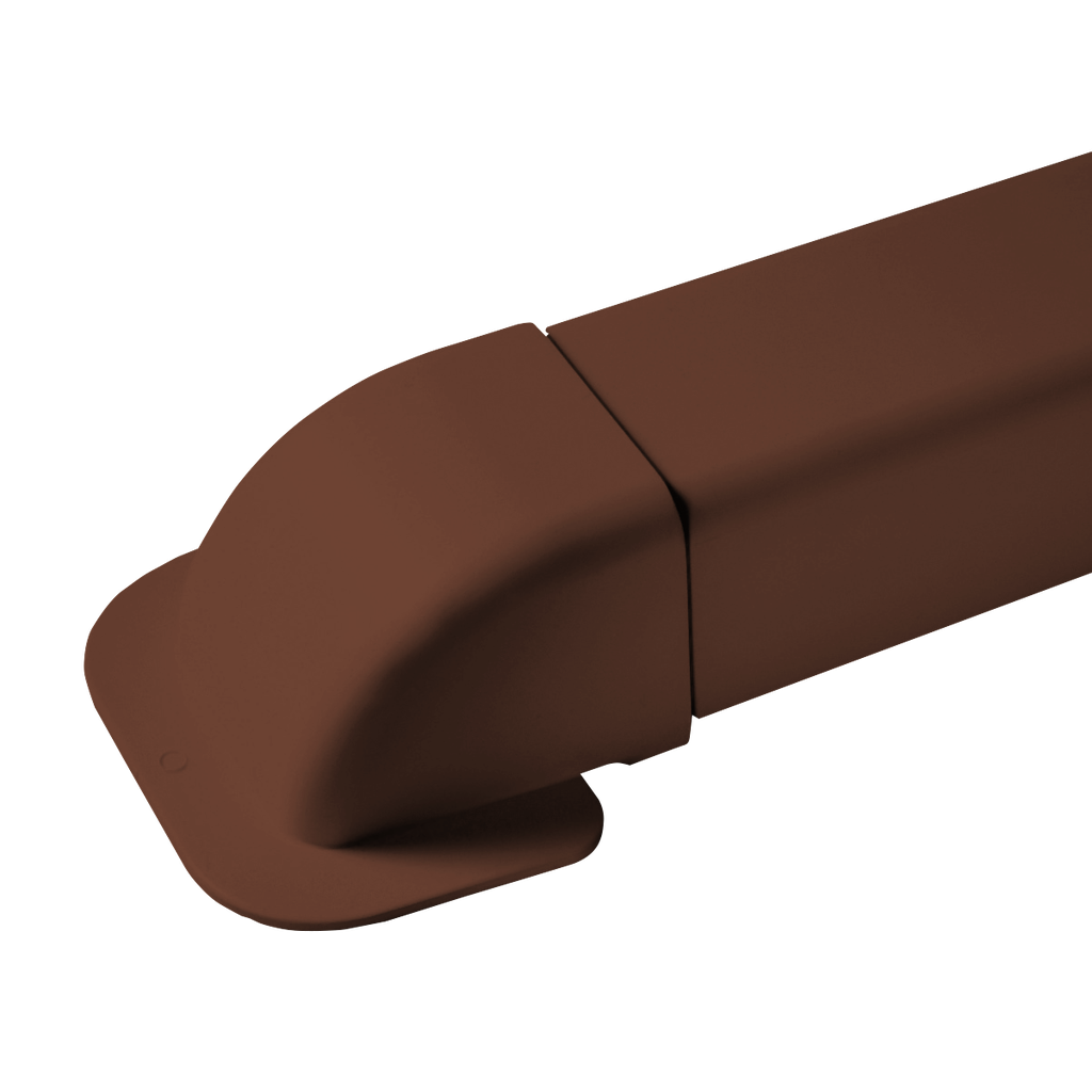 Corner Wall Elbow for 80x60 mm Duct, Brown. Pack of 6 pieces.