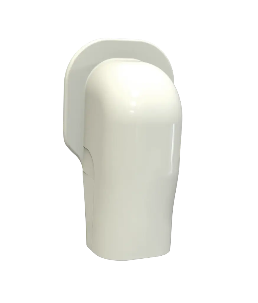 "EXCELLENS TMQ" end cap for 72x64 mm cover duct, Ivory. Pack of 5 pieces.