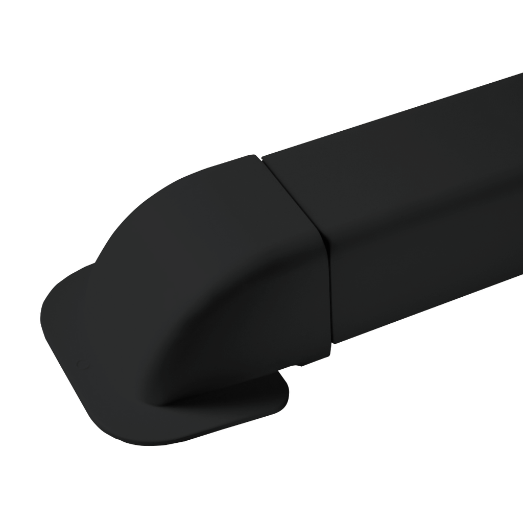 Nurga läbiviigukate 80x60 mm kattekarbikule, must. Pakendis 6 tk.