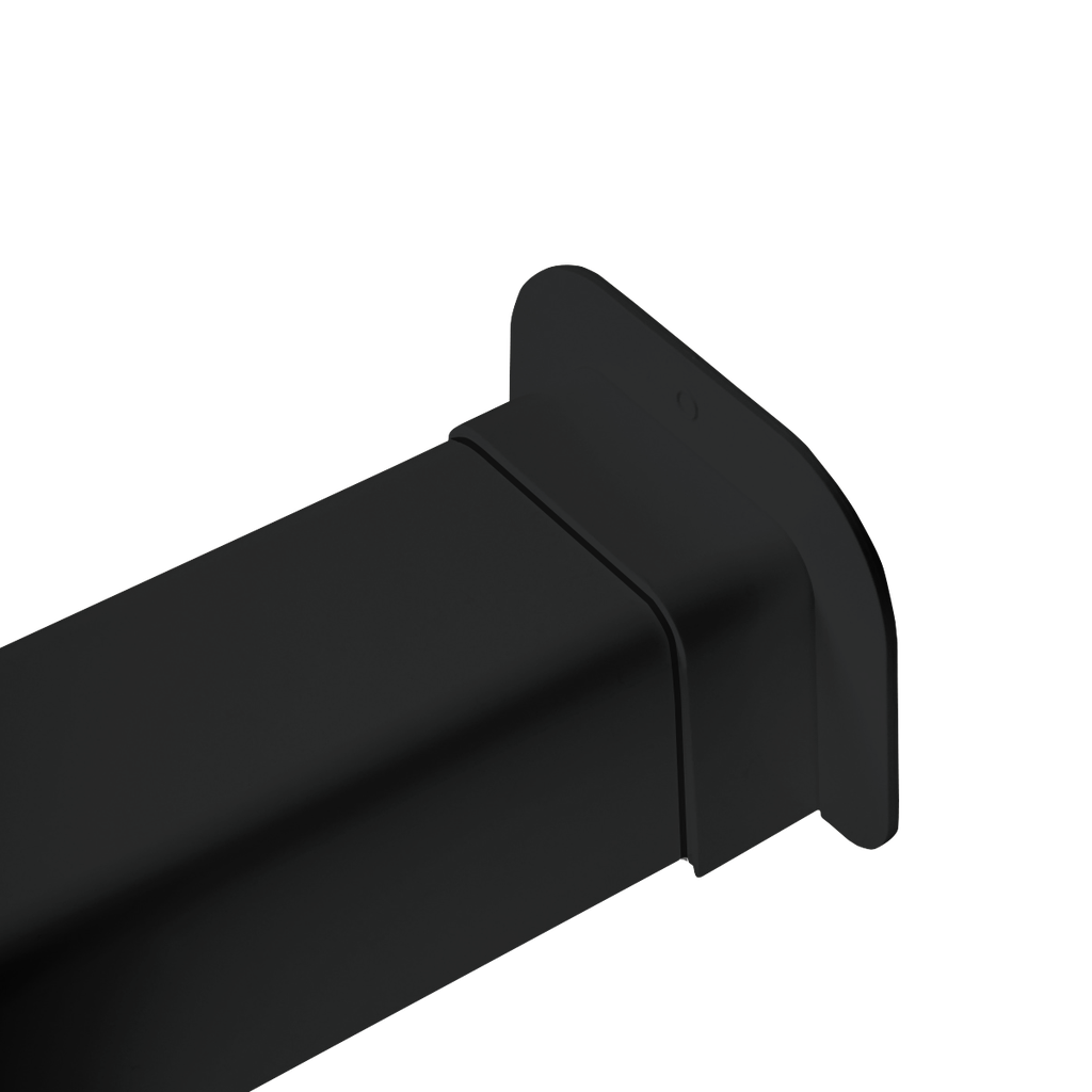 Wall passage for 80x60 mm duct, Black. Pack of 16 pieces.
