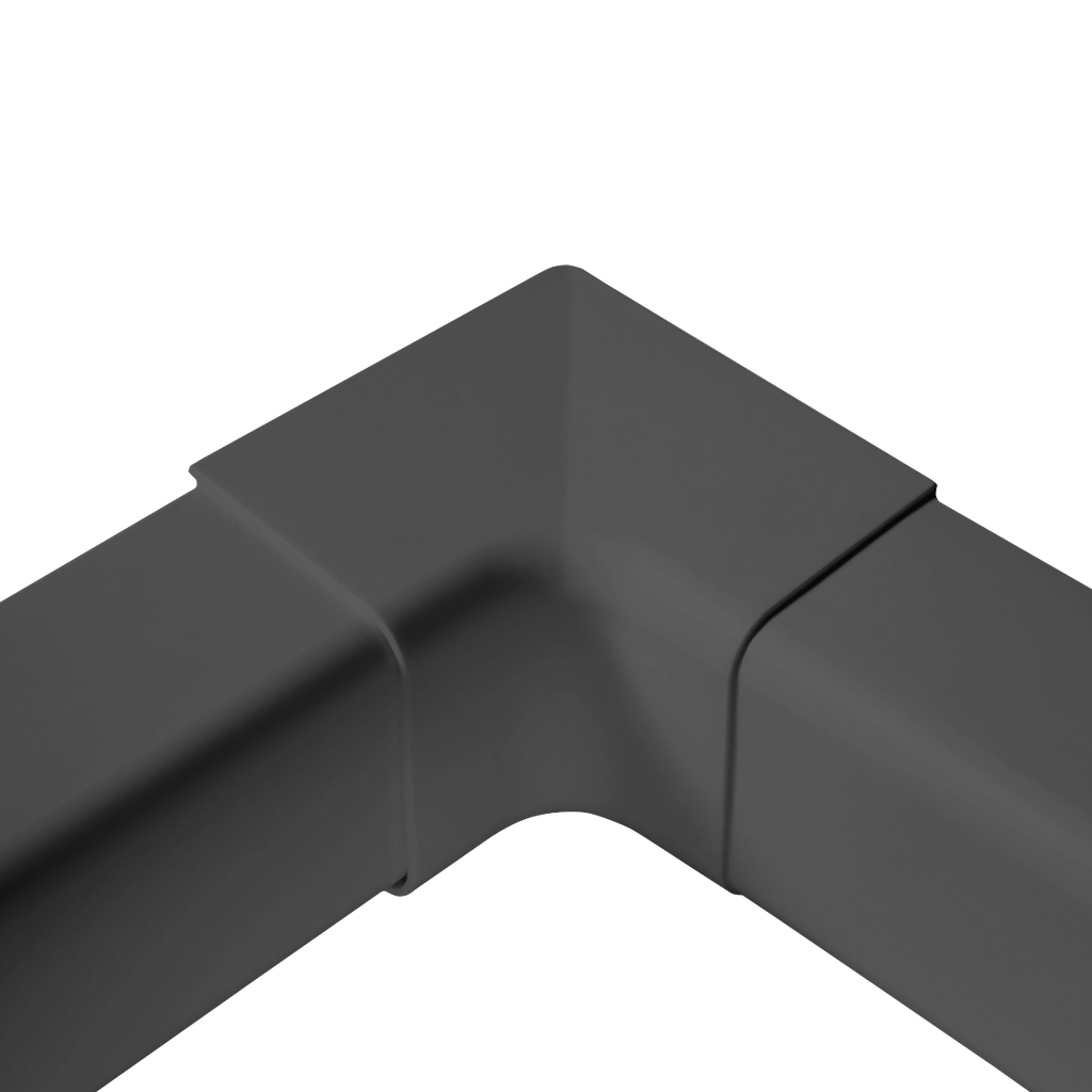 Internal corner for 80x60 mm duct, Grey. Pack of 6 pieces.