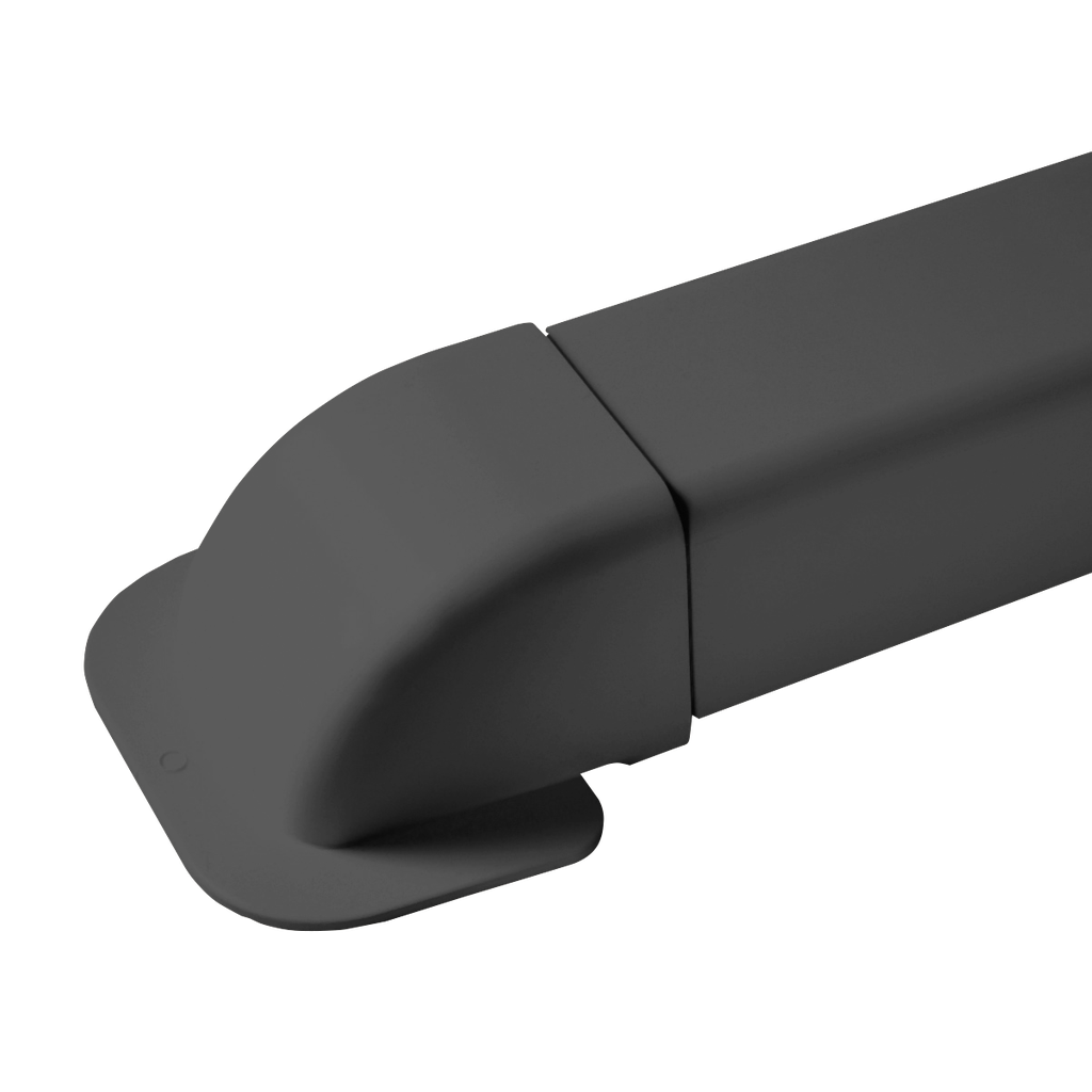 Corner Wall Elbow for 80x60 mm Duct, Grey