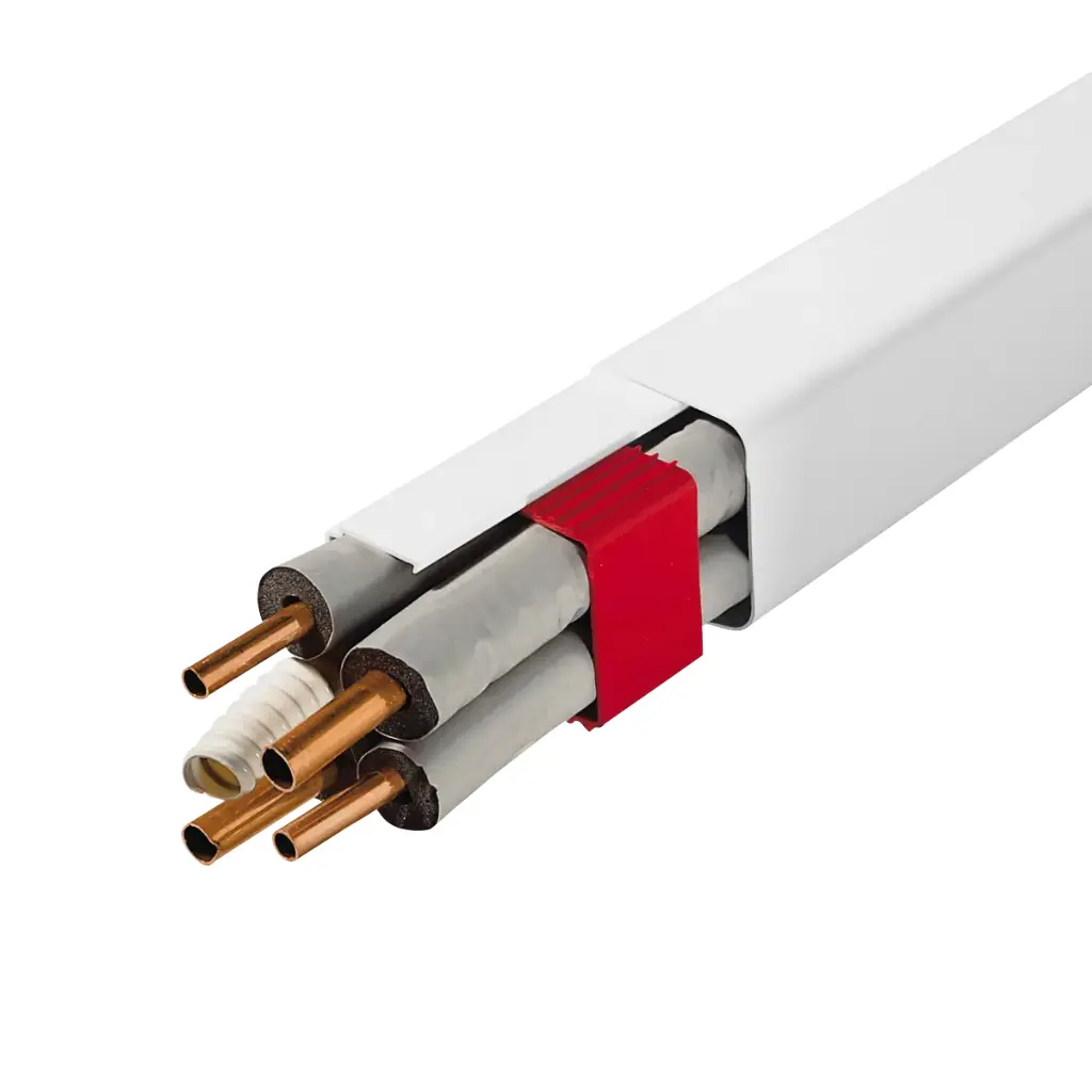 Straight duct 110x75x2000 mm, White. Pack of 4 pieces.