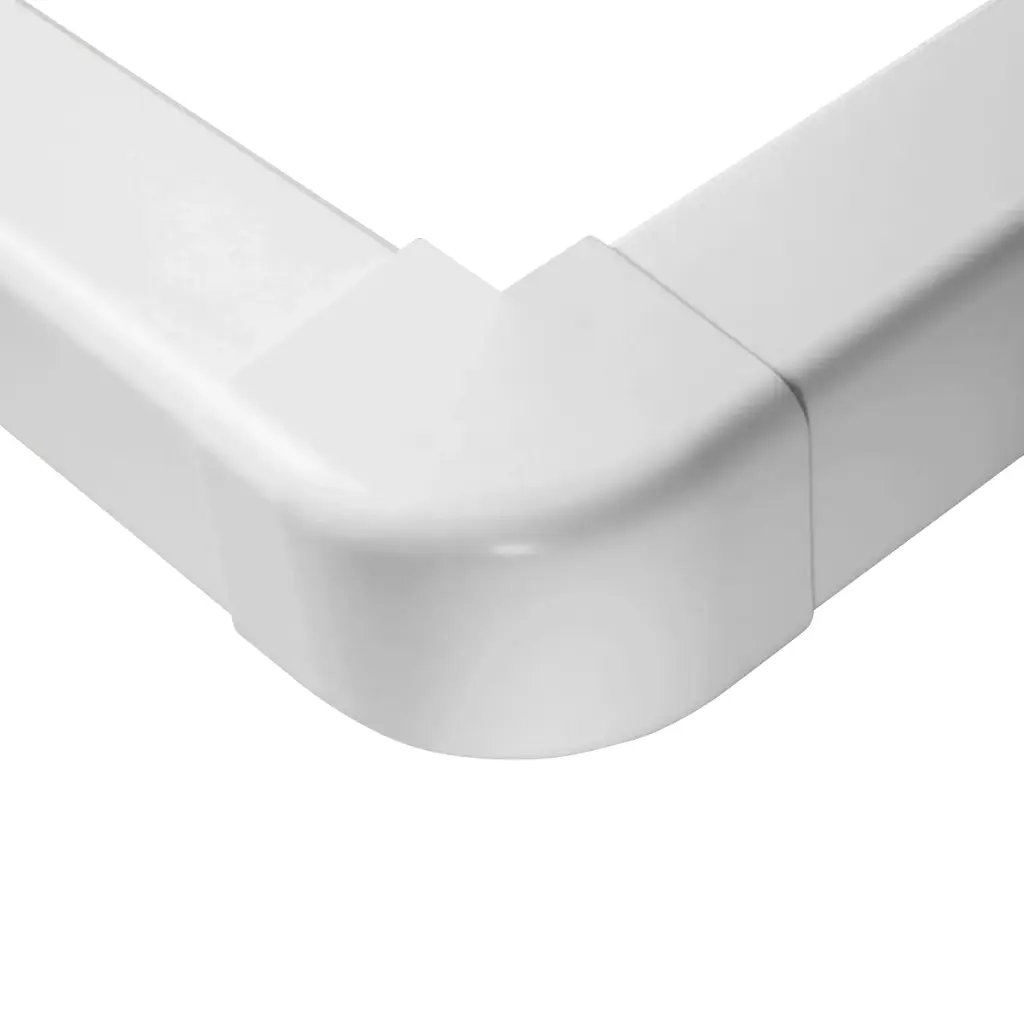 External corner for 110x75 mm duct, White. Pack of 6 pieces.
