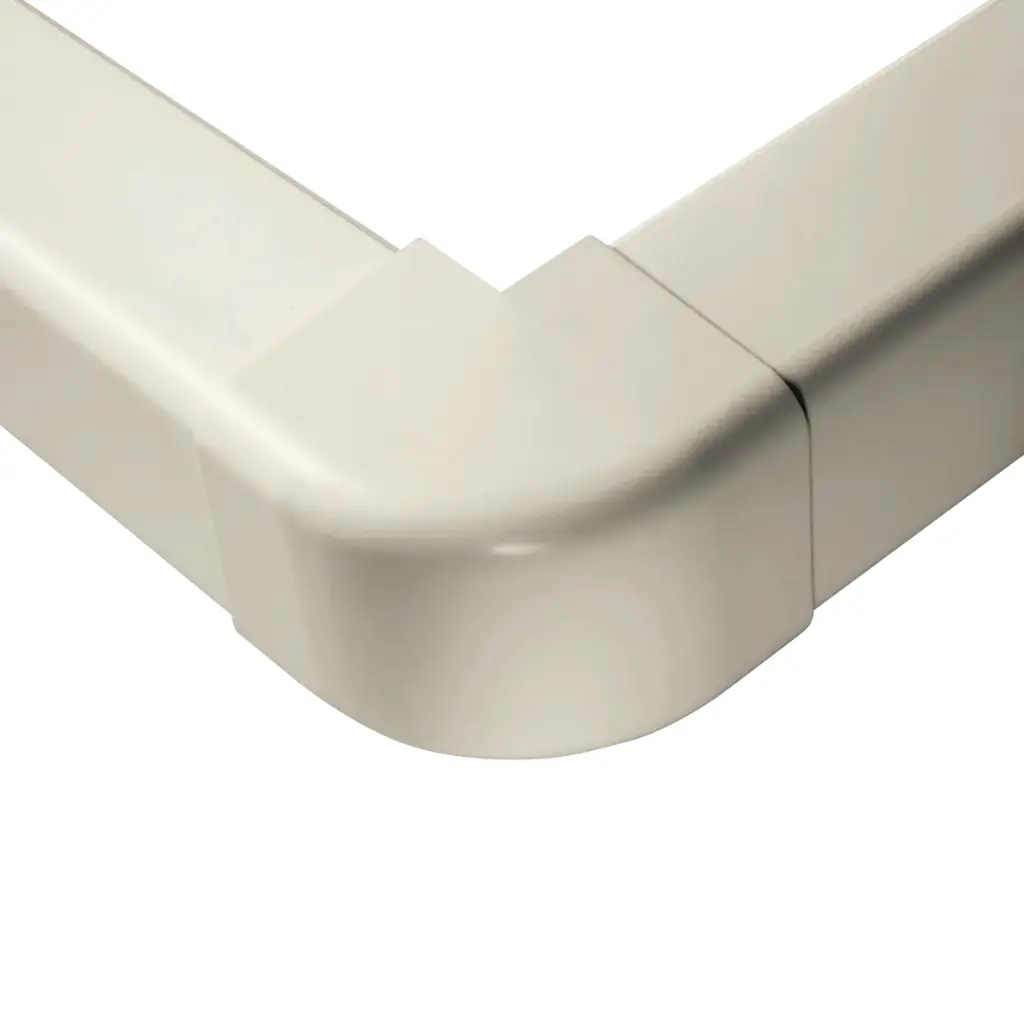 External corner for 110x75 mm duct, Ivory. Pack of 6 pieces.