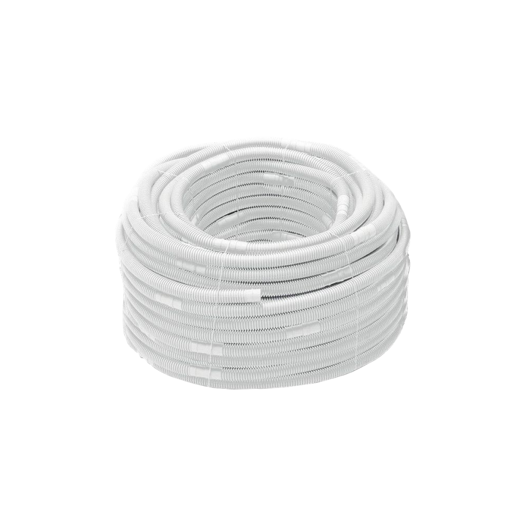 Condensate water hose 18/20 mm with clip-in connection. 25 meters.