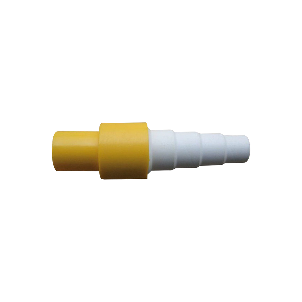 Straight connection for rigid pipe and water hose. Colored connection Ø16 mm. 