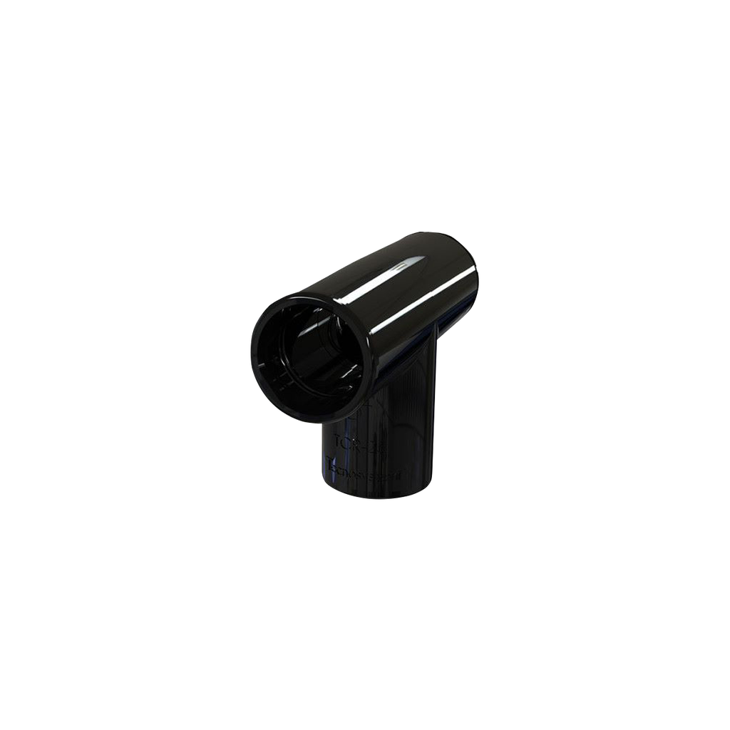 T-connection for TCR-21 rigid tube. Black.