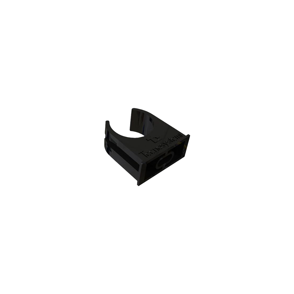 Tube mounting clamp for TCR-21 rigid tube. Black.