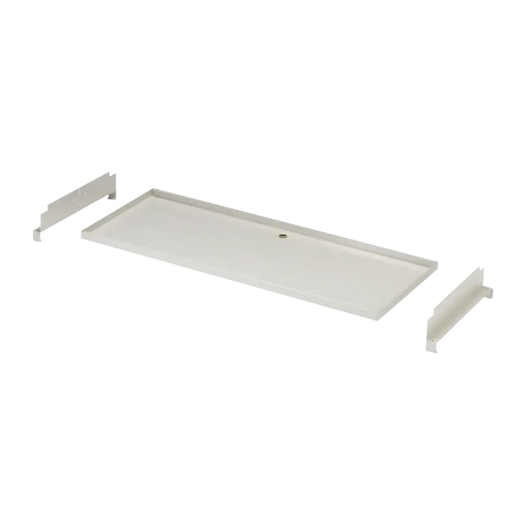 Drain pan 1400x550x25 mm.  Hose connection Ø16 mm. RAL9002.