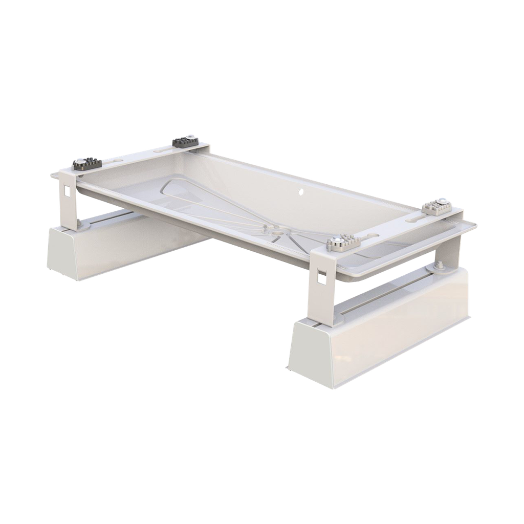 Drain pan 1050x410x252 mm + plastic floor base 450 mm + bracket.