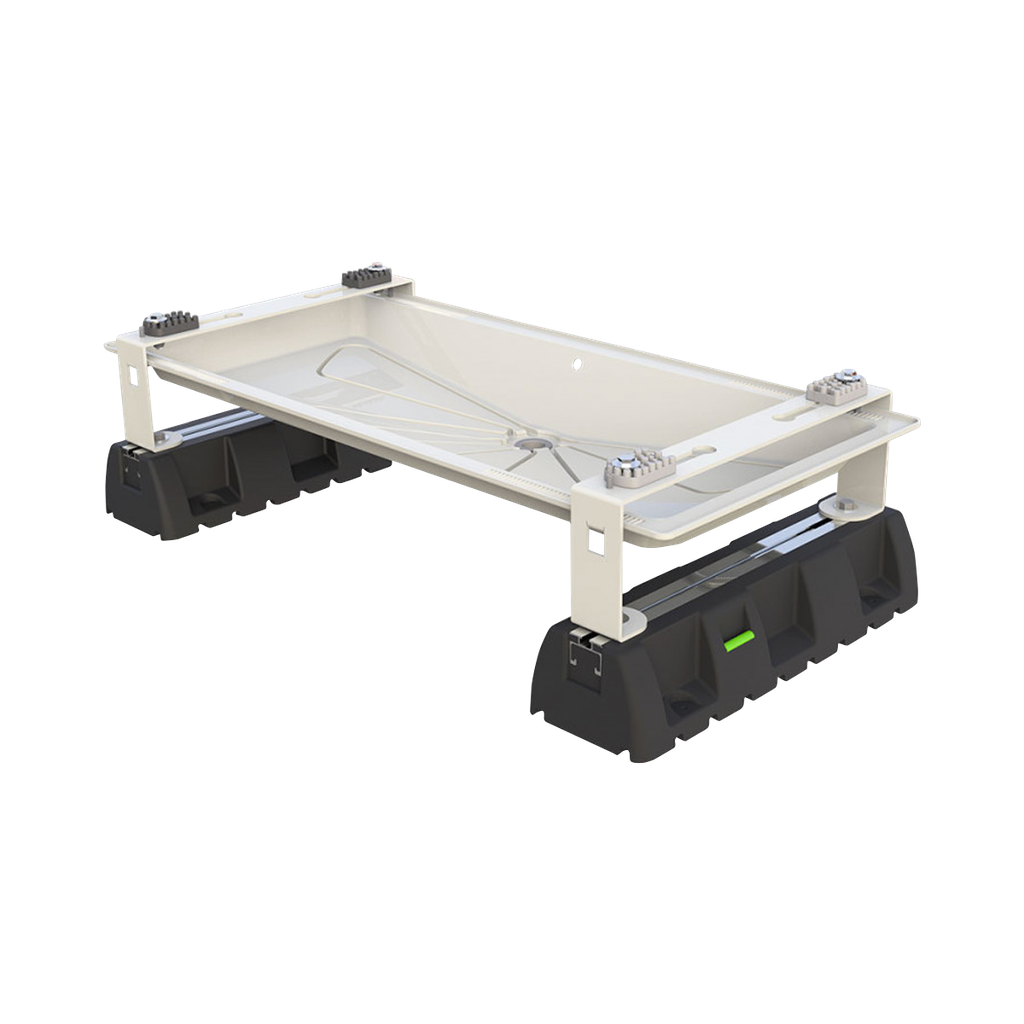 Drain pan 1050x410x240 mm with 6 m heating cable + floor base 450 mm + bracket.