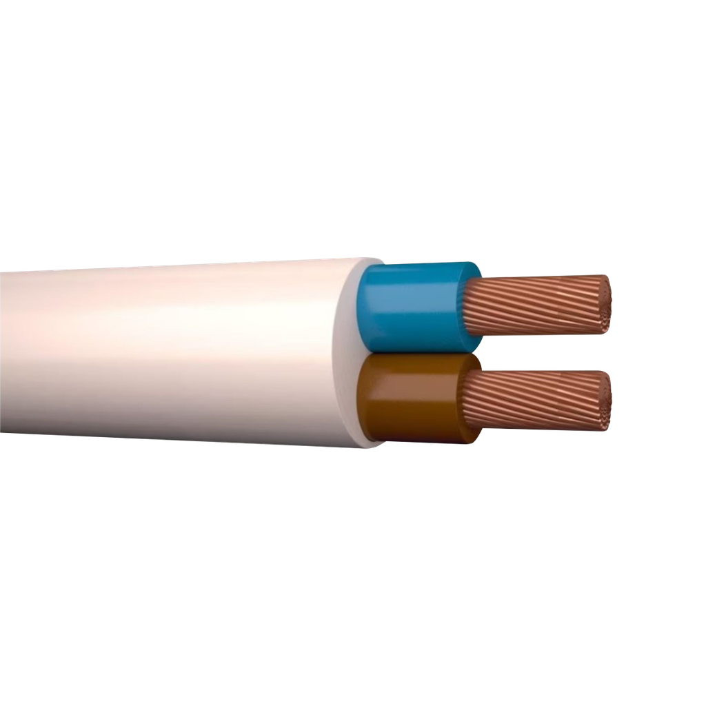 Paindkaabel H05VV-F 2x0,75 Eca, valge. Pakendis 100 m.
