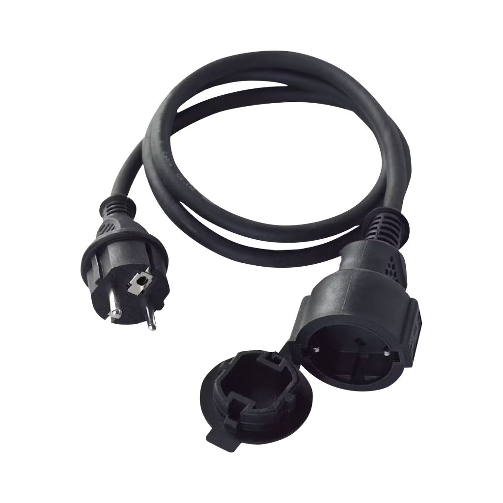 Extension cord, single socket, 10 m, IP44,  H05RR 3x1.5mm². 16 A, 250 V.