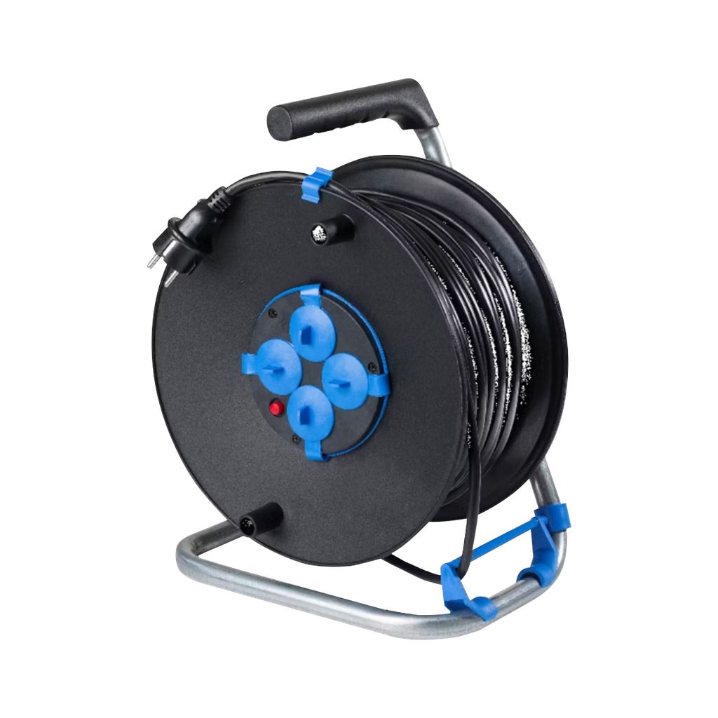 Extension cord on drum 25 meters. H05VV-F 3G1,5S. IP20.