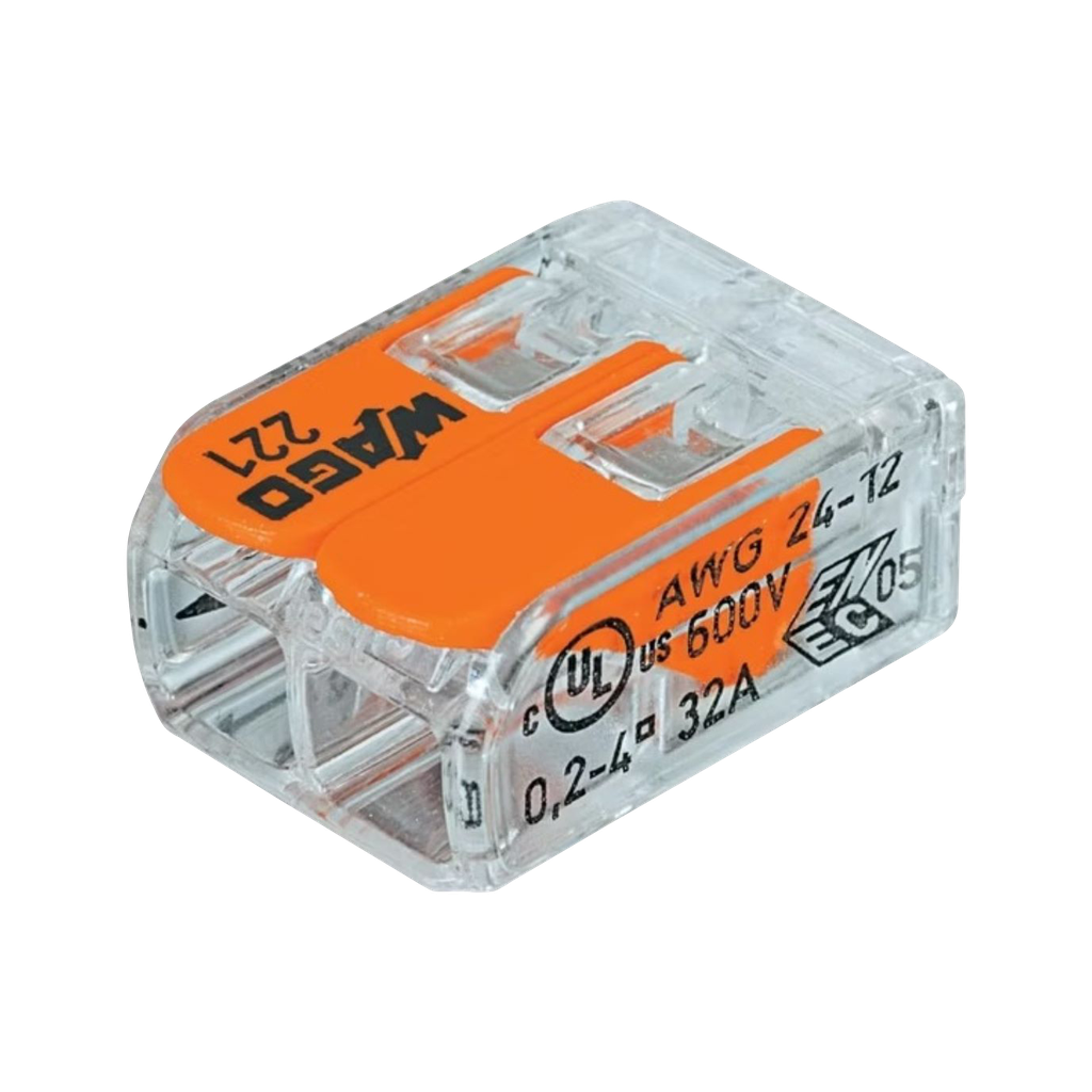 Splicing Connector for all conductor types, max. 4 mm²; 2-conductor.