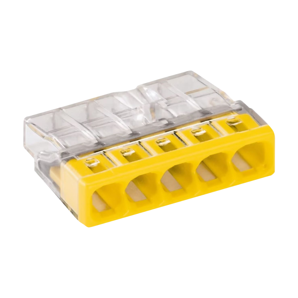 Samleklips til massive ledere; maks. 2,5 mm²; 5-leder.