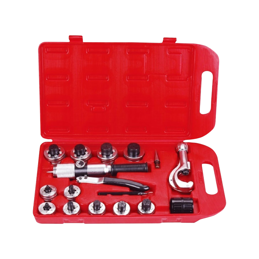 Pipe end expander KIT for 3/8"-1 1/2". Tube cutter and deburrer included.