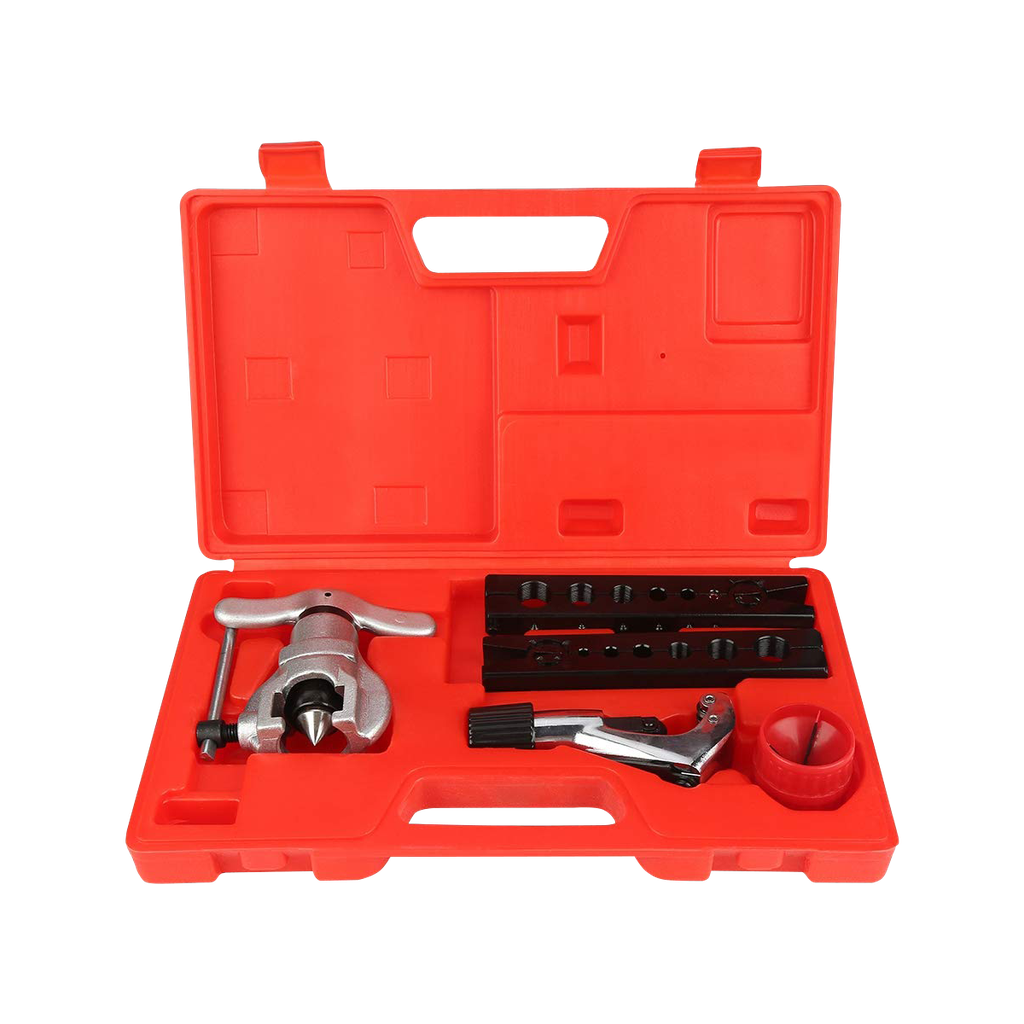 Eccentric cone flaring tool set, 1/4“, 5/16”, 3/8“, 1/2”, 5/8“, 3/4”.