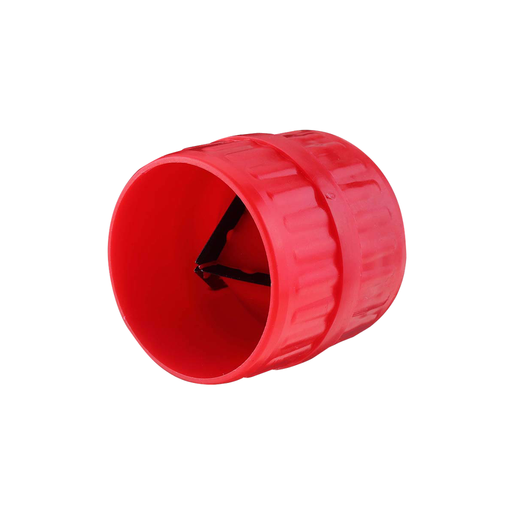 Inner-outer reamer, plastic body. Fits pipe sizes 3/16"-1 1/2" (5-38 mm).