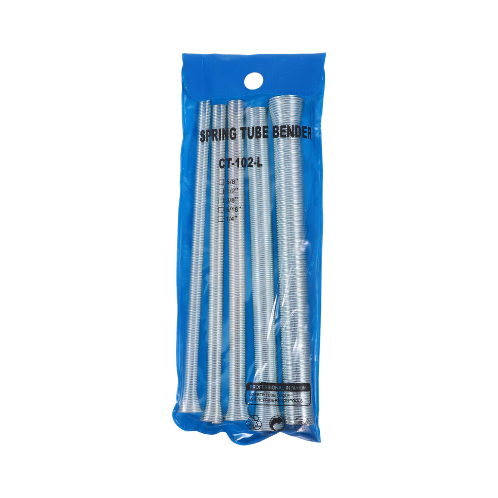 Set of copper tube bending springs 210mm.