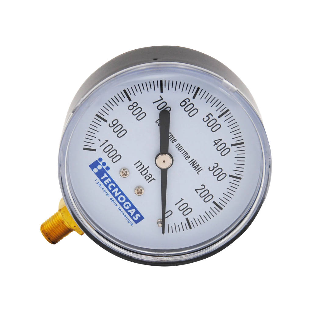 Gauge for vacuum pump, with radial connection Ø 80 mm, without safety valve.