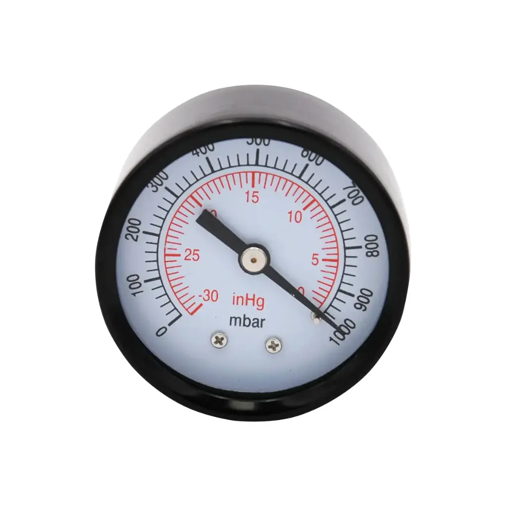 Spare vacuum gauge for vacuum pump, with rear connection Ø 50 mm.