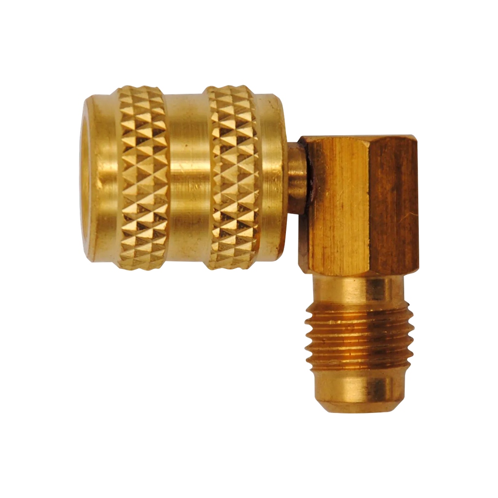90° manomeetriühendus, 1/4" SAE x 1/8" SPT.