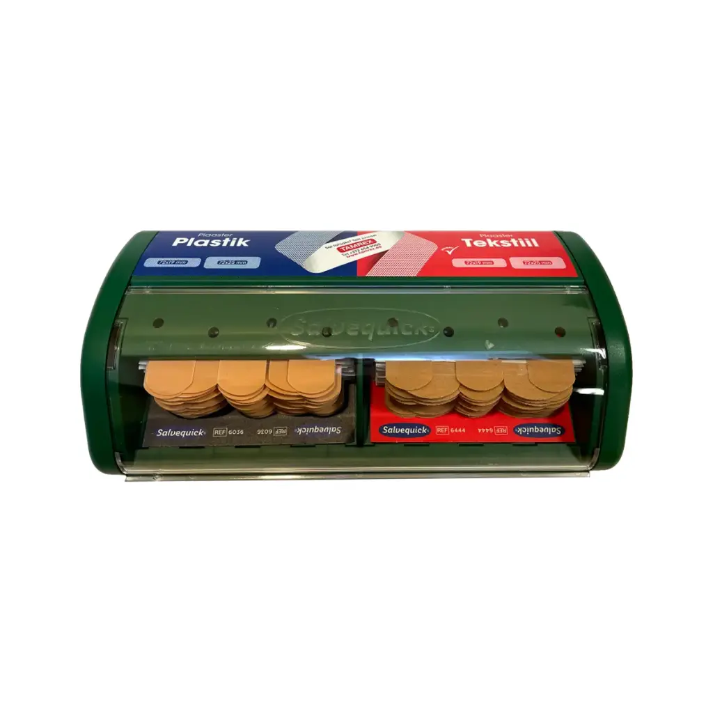 Plaastriautomaat SALVEQUICK, seinale kinnitatav.